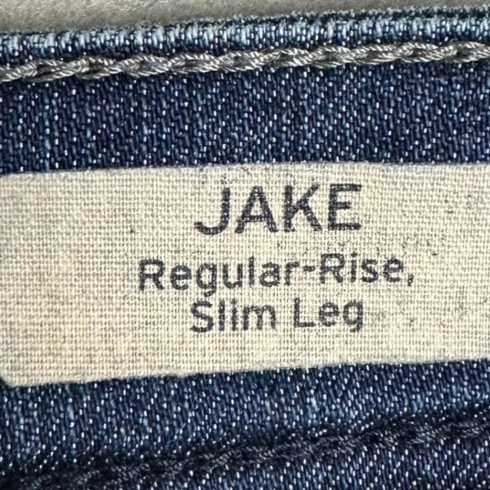 Mavi Jake Jeans Mens 34X32 Blue Slim Leg Regular Rise Tapered Fit Stretch Denim